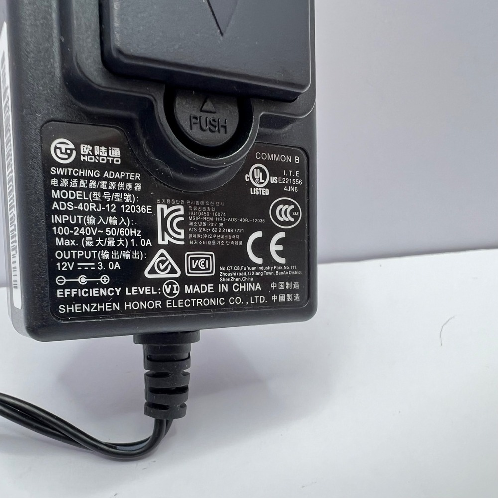 Shenzhen Honor Power Adapter ADS-40RJ-12 12036E 12V 3A 36W Switching Charger - Picture 2 of 4